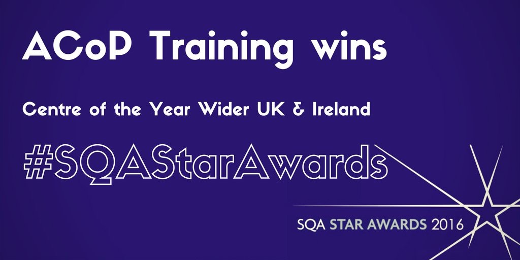 ACOP are SQA Star Awards Winners!