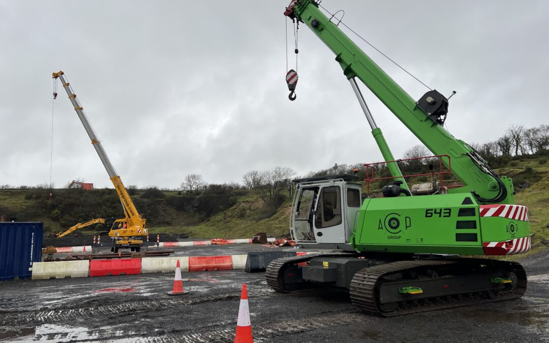 Telescopic crawler crane hire in Wales
